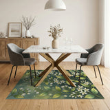 Jasmine Vine Green Floral Area Rug