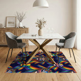Rainbow Peking Opera Mask Area Rug