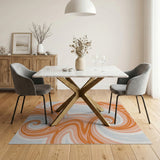Orange Abstract Area Vibrant Orange Swirl Abstract Area Rug