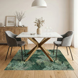 Lush Green Foliage Area Rug