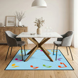 Playful Colorful Music Notes Kids Area Rug