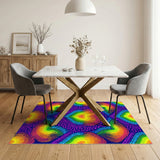 Rainbow Heart Kids Area Rug