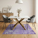 Floral Vintage Purple Cherry Blossom Floral Area Rug