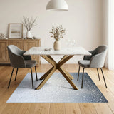 Starry Gradient Black White Area Rug