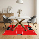 Red Basketball Court Red Area Rug