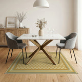 Golden Honeycomb Geometric Area Rug
