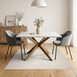 Light Beige Ripple Stripe Area Rug