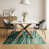Emerald Ocean Waves Area Rug