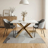 Abstract Area Beige Abstract Organic Shapes Area Rug