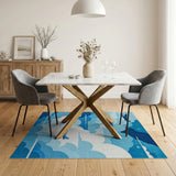 Airplanes Soaring in Blue Clouds Area Rug