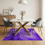Swirling Purple Abstract Area Rug