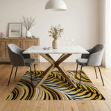 Wavy Tiger Stripe Area Rug