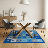 Blue Alphabet ABC Kids Learning Rug