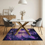 Purple Fairy Wings Moonlit Lake Area Rug