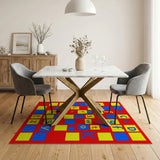 Playful Alphabet Grid Area Rug
