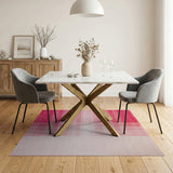 Pink Ombre Gradient Stripe Area Rug
