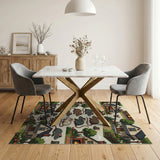 Whimsical Mice Village Rustic Farmhouse Rug