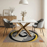 Yin-Yang Tribal Harmony Area Rug