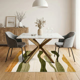 Verdant Wave Green Area Rug