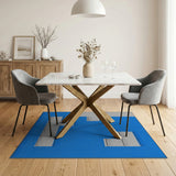 Blue Bench Blueprint Geometric Area Rug