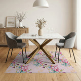 Vibrant Pink Floral Bloom Area Rug