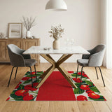 Fruit Pattern Red Cherry Fruit Pattern Area Rug