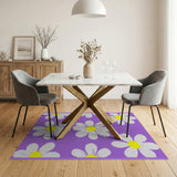 Purple Daisy Bloom Area Rug