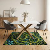 Lush Mossy Vine Floral Area Rug