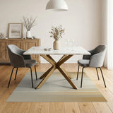 Modern Beige Vertical Lines Abstract Rug