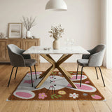 Adorable Cartoon Bunny Easter Area Rug