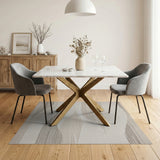 Wavy Beige and Neutral Beige Wavy Abstract Area Rug
