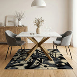 Bold Graffiti Splatter Area Rug