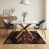 Gold Starburst Geometric Area Rug