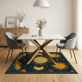 Triple Sun Eclipse Celestial Desert Rug