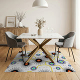 Retro Vinyl Record Sunburst Area Rug