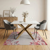 Blush Pink Floral Vintage No. 3 Area Rug