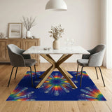 Rainbow Microphone Burst Area Rug