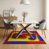 Vibrant Multi-color and Patterns Vibrant Multi-Color Geometric Modern Area Rug
