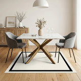 Black Border Minimalist Area Rug