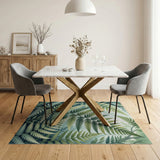 Green Lush Fern Canopy Area Rug