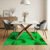 Abstract Area Green Vibrant Green Swirl Abstract Area Rug