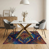 Geometric Modern Multi-color and Patterns Vibrant Rainbow Geometric Area Rug