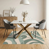 Abstract Area Green Abstract Swirl Area Rug