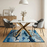 Playful Whale Ocean Kids Area Rug
