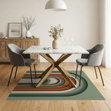 Layered Arch Geometric Area Rug