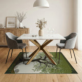 Tree of Life Green Persian Area Rug