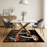 Whimsical Red Mushroom Forest Area Rug