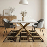 Rustic Half-Timbered Cottage Area Rug