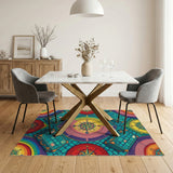 Vibrant Compass Suitcase Area Rug