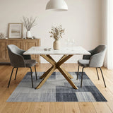 Modern Geometric Grey Grey Area Rug